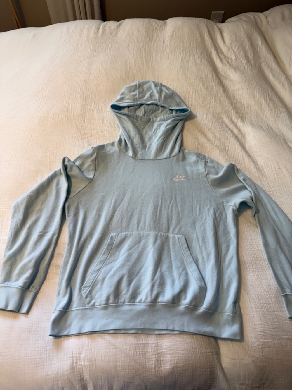 Nike Men's Pale Blue Hooded Pullover Sweatshirt
